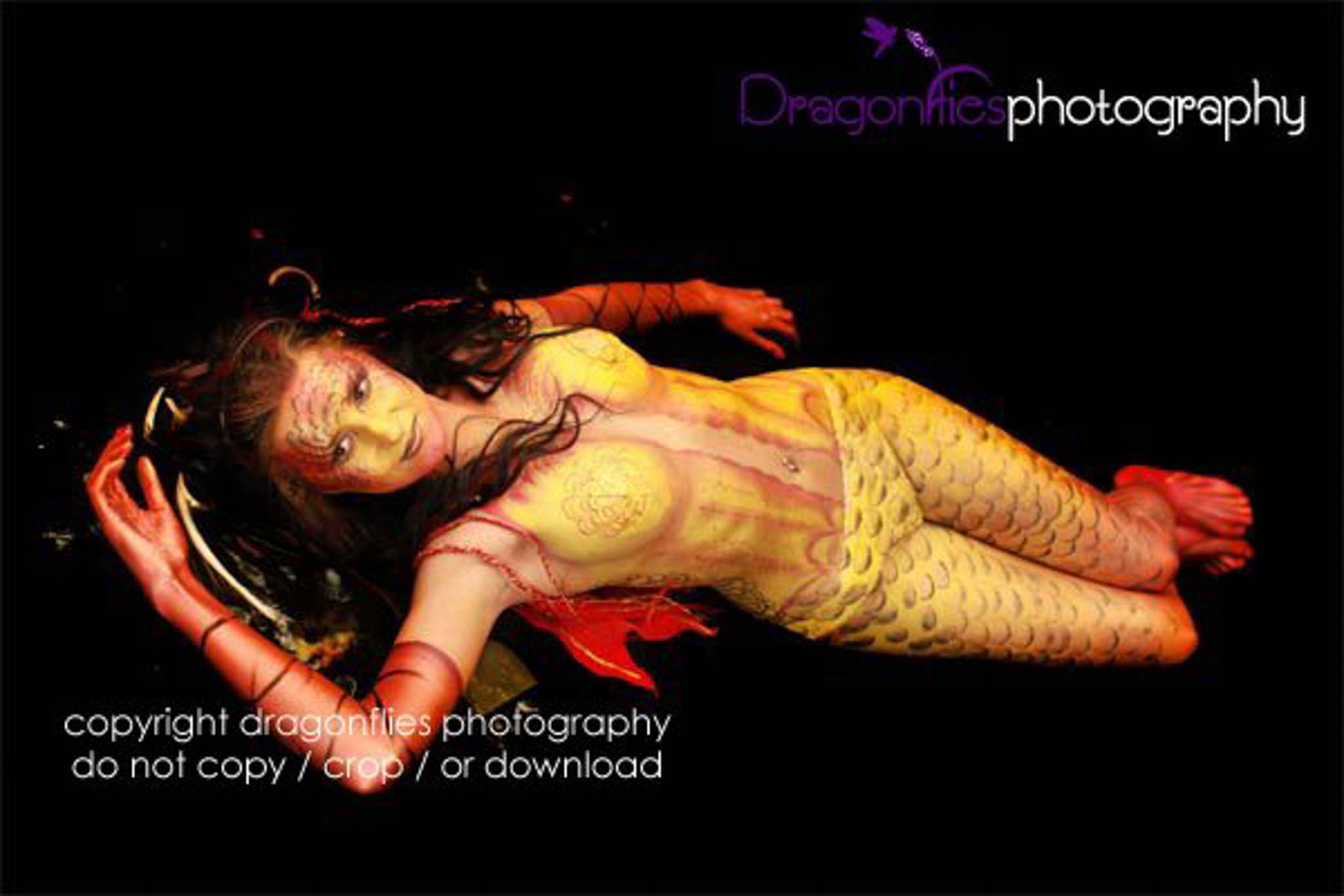 mermaid paintopia lying down